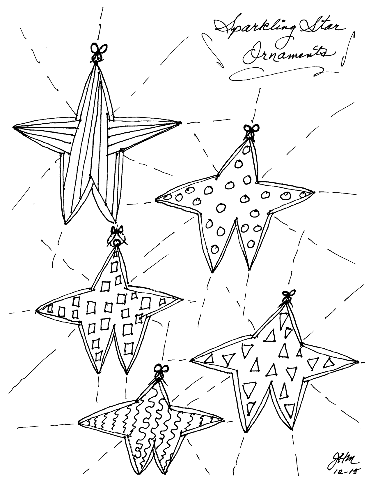 Sparkling Star ornaments